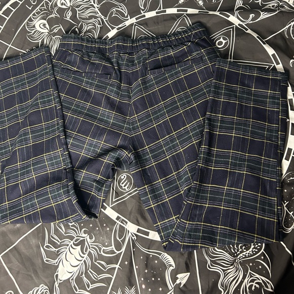 Pacsun Men's Plaid Joggers Slim Leg (L) Tapered Fit Blue - Picture 3 of 4